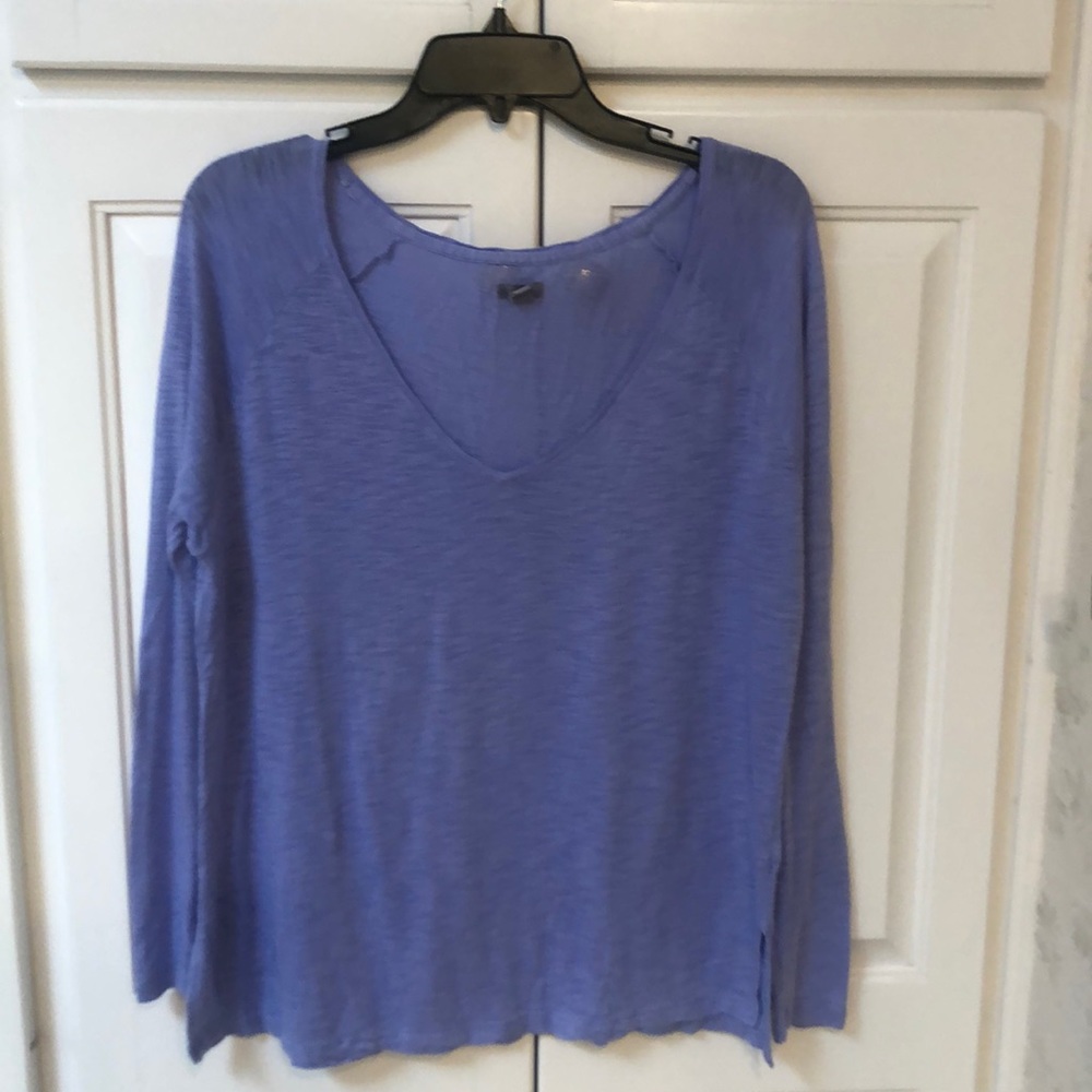 Aerie soft v neck knit tee - periwinkle